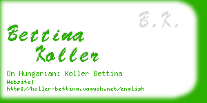 bettina koller business card